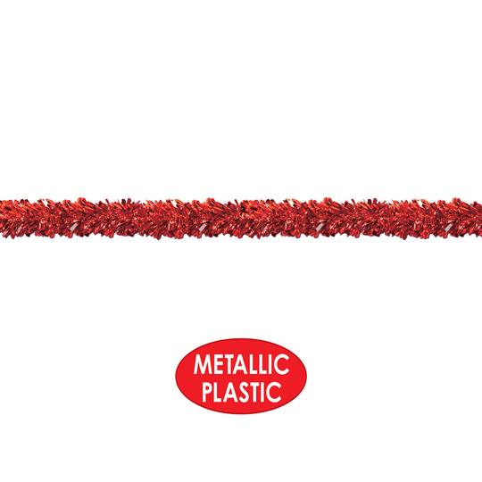 Beistle 15ft. Red 6-Ply Metallic Festooning Garland